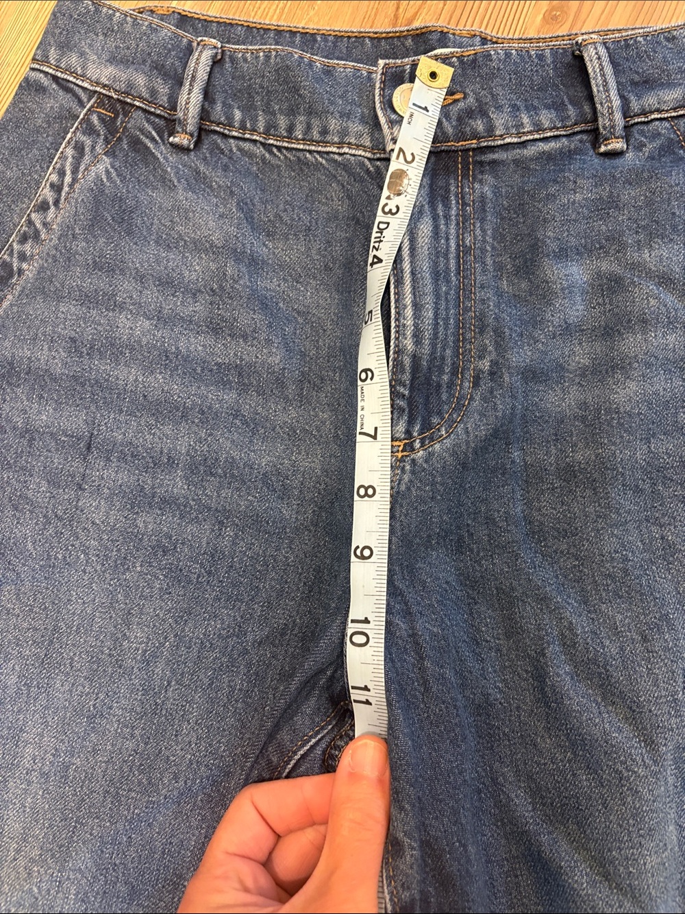 LOFT Dark Blue Wide-Leg Jeans - Picture 5 of 6